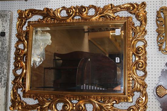 Gilt framed wall mirror